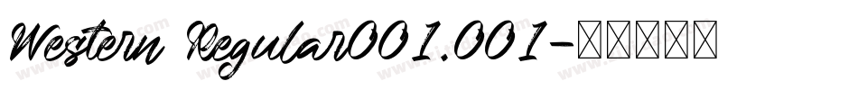 Western Regular001.001字体转换